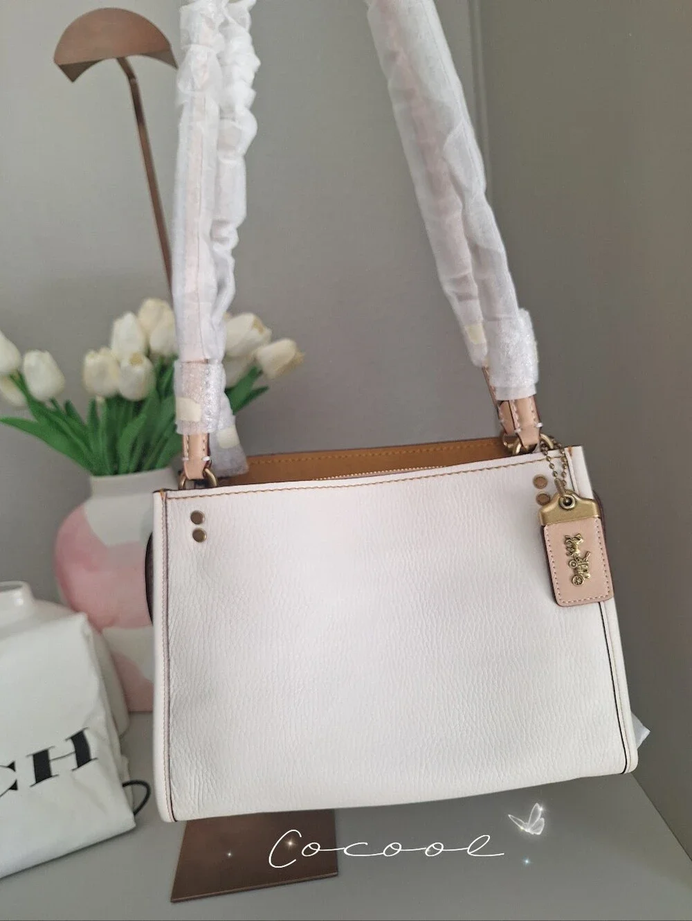 NWT COACH 1941 ROGUE SHOULDER BAG 28484 CHALK RARE